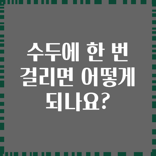 수두에 한 번 걸리면 어떻게 되나요?