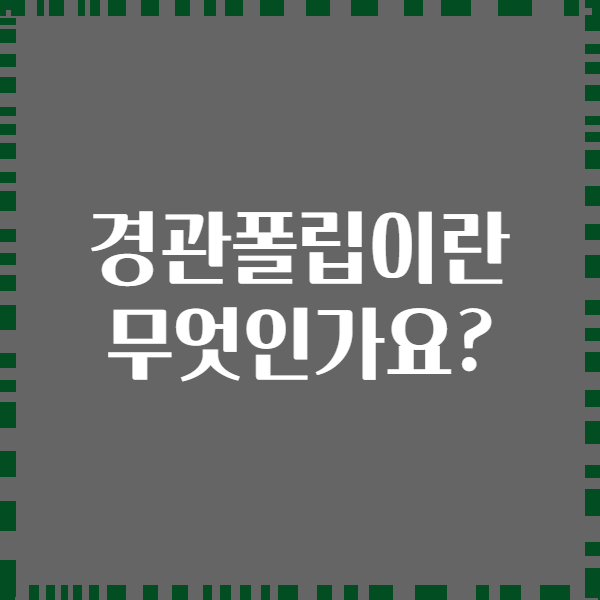 경관폴립이란 무엇인가요?
