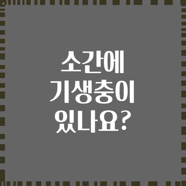 소간에 기생충이 있나요?