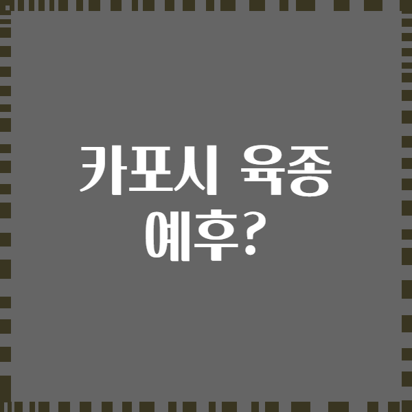 카포시 육종 예후?